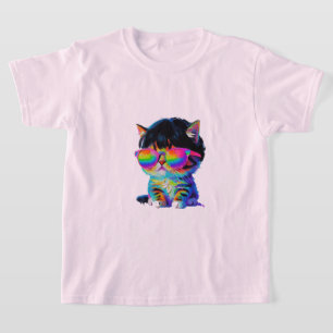 Schattig Klein Grappig Kat (Schilderij Nr. 1) T-shirt