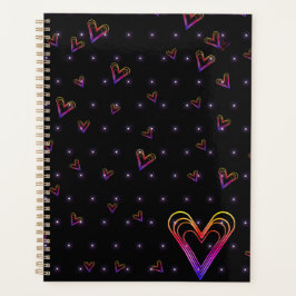 schattig klein kleurrijk hart planner