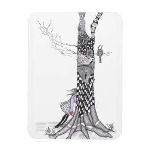 Schattig klein meisje magneet 3" x 4"