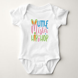 Schattig klein Mister Hip Hop Pasen Baby Jongen Romper