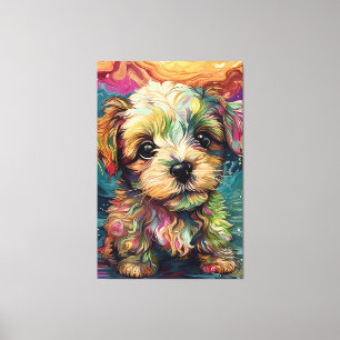 Schattig klein mooi puppy. canvas afdruk