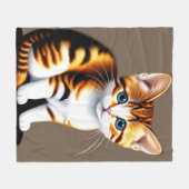 Schattig klein pluizig Kat, Cat Fleece Deken (Voorkant (Horizontaal))