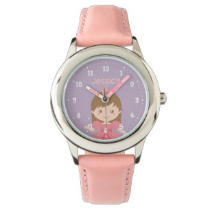 Schattig klein prinses meisje gepersonaliseerd hor horloge