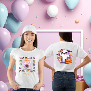 Schattig Klein Spookje Halloween Verjaardag Mam Tri-Blend Shirt