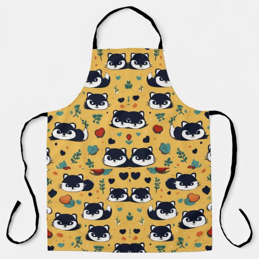 Schattig klein stinkdier Pattern Schort (Voorkant)