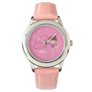 Schattig Klein Turnmeisje en Lintturnen Horloge