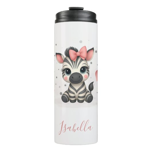 Schattig klein zebra thermosbeker (Voorkant)