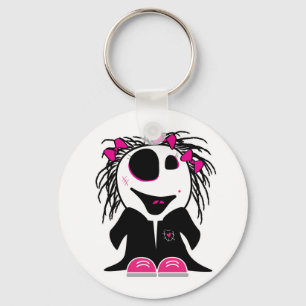 schattig klein zombie meisje sleutelhanger