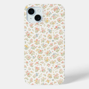Schattig Kleine Bloemige Naadloos Patroon iPhone 15 Mini Hoesje
