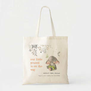 Schattig kleine pinda olifant bladeren Baby shower Tote Bag