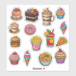 schattig kleur food item Vinyl Sticker