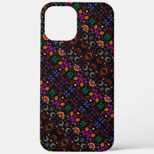 Schattig kleurrijk bloemmotief iPhone 12 pro max hoesje