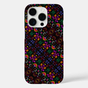 Schattig kleurrijk bloemmotief iPhone 16 pro hoesje