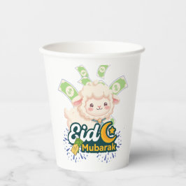 Schattig Kleurrijk Eid Mubarak Schaap Kids T-Shirt Papieren Bekers