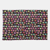 schattig kleurrijk kinder patroon theedoek (Horizontaal)