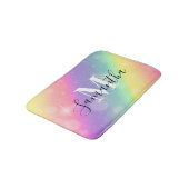 Schattig kleurrijk monogram badmat (Gekanteld)