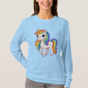 Schattig, Kleurrijk Regenboog eenhoorn T-shirt