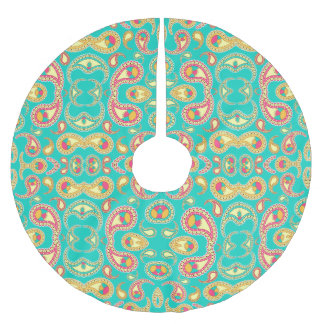 Schattig kleurrijk vintage paisley patroon kerstboom rok
