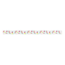 schattig kleurrijk zomerfruit grosgrain lint