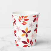 Schattig & Kleurrijke Herfst bladeren Patroon Papieren Bekers (Achterkant)