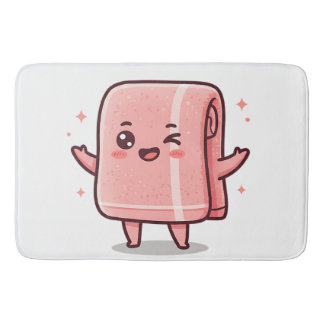 Schattig Knipogend Handdoek Cartoon Badmat