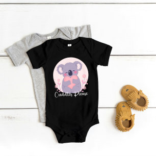 Schattig Koala Beer "Knuffels alsjeblieft" Romper