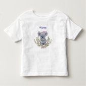 Schattig Koala Beer met Bloemen Kinder Shirts (Voorkant)