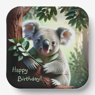 Schattig Koala Beer Papieren Bordje