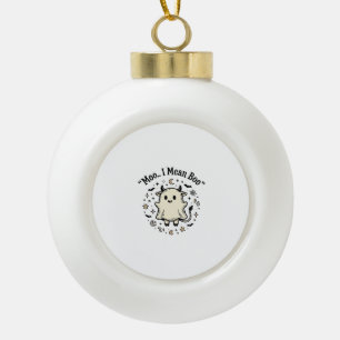 Schattig Koe Geest Halloween Moo Boo Vintage Ontwe Keramische Bal Ornament