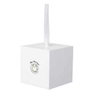 Schattig Koe Geest Halloween Moo Boo Vintage Ontwe Kubus Ornament