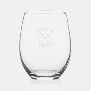 Schattig Koe Geest Halloween Moo Boo Vintage Ontwe Wijnglas Zonder Voet