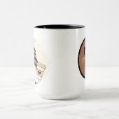 schattig koffiehuis voegt monogram toe mok (Midden)