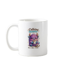 Schattig koffiemonster, leuk ontwerp voor koffieli