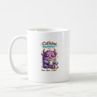 Schattig koffiemonster, leuk ontwerp voor koffieli koffiemok