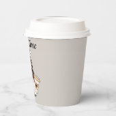 schattig koffietijd gnoom tekst toe te voegen papieren bekers (Links)