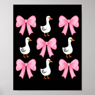 Schattig Kokette Strik Gans Eend Herfst Halloween Poster
