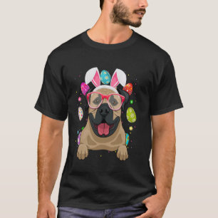 Schattig Konijn Boer Boel Hond Gezicht Paaseieren T-shirt