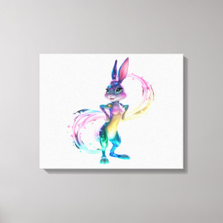 Schattig konijn canvas afdruk