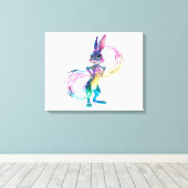 Schattig konijn canvas afdruk (Insitu (Houten vloer))