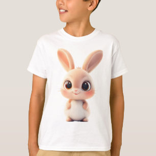 Schattig Konijn Cartoon – Konijnontwerp Met Grote T-shirt