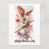 Schattig Konijn Cupido Valentijn Briefkaart (Voorkant)