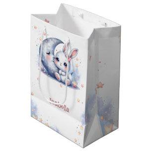 schattig konijn en halve maan medium cadeauzakje