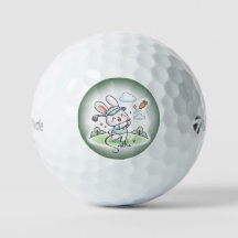 Schattig Konijn Golfer Ontwerp