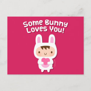 Schattig Konijn Houdt Van Jou Liefdesbekentenis Briefkaart