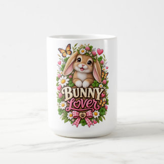 Schattig Konijn Liefhebber Bloemig Cottage Tuin Ko Koffiemok