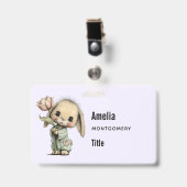 Schattig Konijn met een Tulp Badge (Voorzijde met clip)