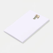 Schattig Konijn met een Tulp Post-it® Notes (Schuin)