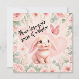 Schattig Konijn 'n Vlinder Kaart