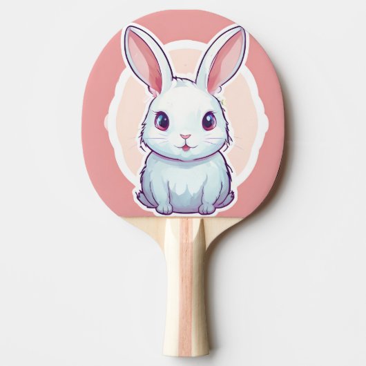 schattig konijn Ping Pong Paddle Tafeltennisbatje (Voorkant)
