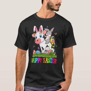 Schattig Konijn Rijdt Koe Paasei Schattig Konijn P T-shirt